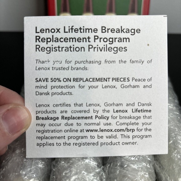 Set of 4 Vintage Lenox Holiday Gatherings Cocktail Forks NEW in BOX - Picture 7 of 8